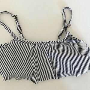 Xhilaration Junior's  Bralette Bikini Top M Navy/White Stipe
